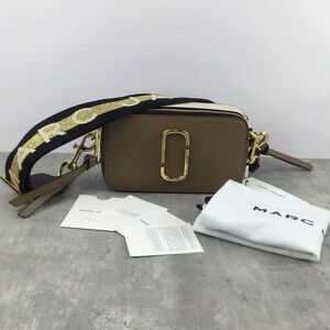 Marc Jacobs Brown Crossbody Bag with Gold Accents